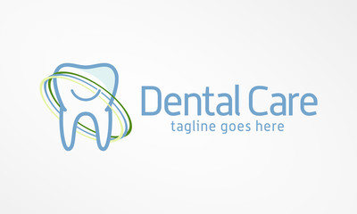 logo with tooth and smile, dentist logo template, dental care