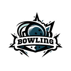 Swoosh Bowling Ball Logo