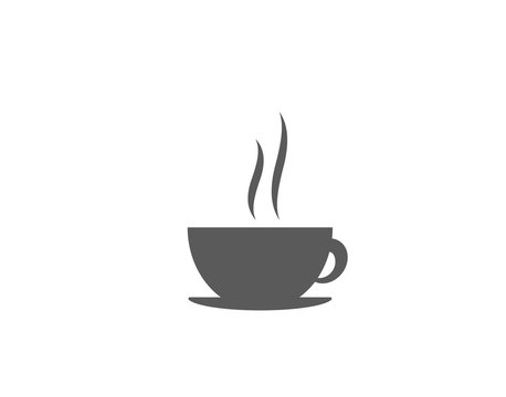 Morning hot coffee icon