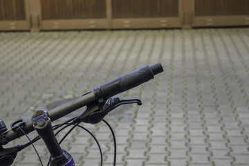 Handlebar with a battered grip to be replaced