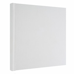 White book isolated on white, thin paper cover