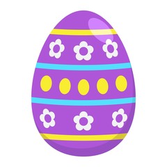 Easter egg flat icon, easter and holiday, celebration sign vector graphics, a colorful solid pattern on a white background, eps 10.