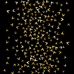 Vector Confetti Background Pattern. Element of design. Colorful arrows on a black background