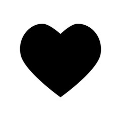 Heart  vector icon black