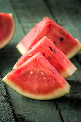 water melon on wooden


