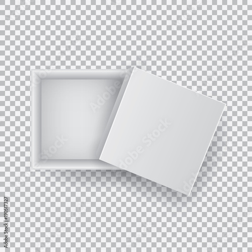 Download "White open empty squares cardboard box isolated on ...