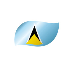 Fototapeta premium Saint Lucia flag, vector illustration