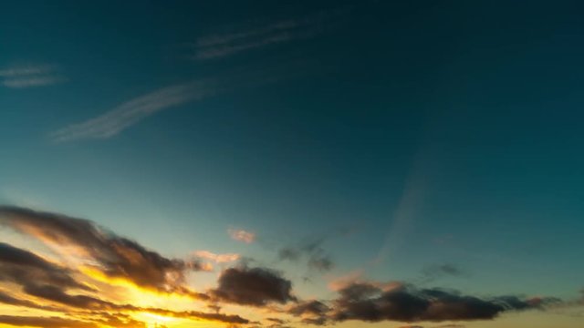 Sunrise and sunset Time lapse of clouds in the sky day and night