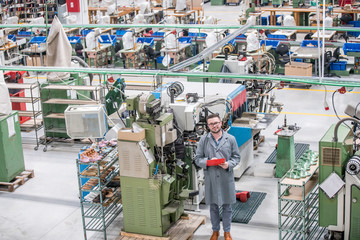 manager at a leather shoe manufacturing factory