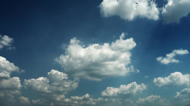 moving clouds and blue sky time lapse. 4K