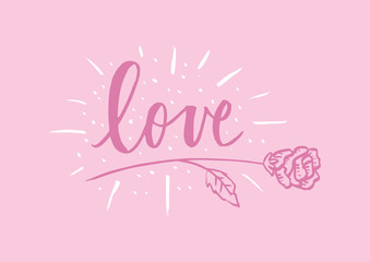 Love hand lettering