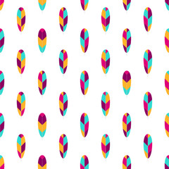 Feather seamless pattern, typography, t-shirt graphics, vectors