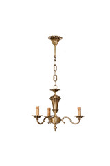 chandelier ceiling glass metal copper bronze design interior white background isolate wall lamps