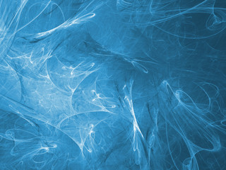 Obraz premium Blue color toned monochrome abstract fractal illustration.