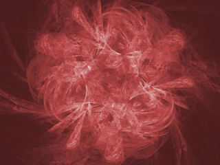 Obraz premium Red color toned monochrome abstract fractal illustration.