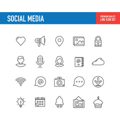 Social Media Line Icon