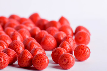  Colorful background of assorted Gumballs isolated over white background