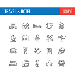 Travel Hotel Line Icon