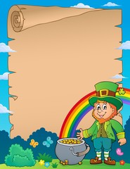 Fototapeta premium Leprechaun theme parchment 1