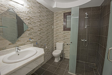 Interior of a luxury show home bathroom
