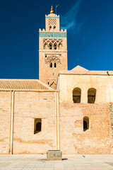 Fototapeta premium Koutoubia Mosque in Marrakesh,Morocco at sunny day