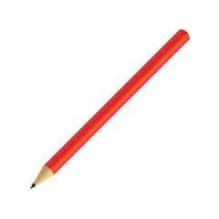 red pencil isolated on white