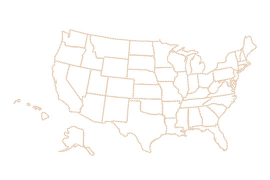 USA map. Vector illustration