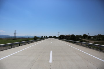 Fototapeta premium highway under the blue sky