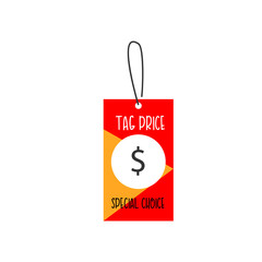 Tag Price Vector Template Design