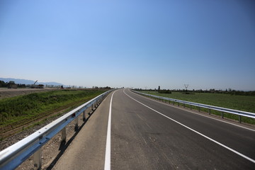 highway under the blue sky