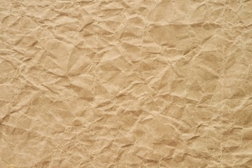 Brown crumpled paper texture
