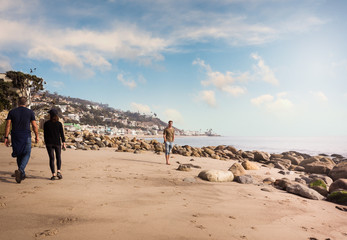 promenade sur la plage de Malibu