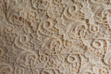 Delicate retro styled ivory lace from above