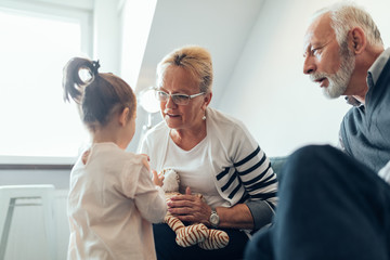 Playing with her favorite toy