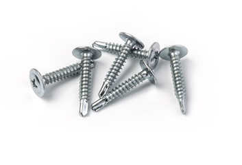 Screws isolated on white