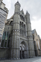 Fototapeta premium Facade of Saint-Salvator Cathedral in Bruges, Belgium