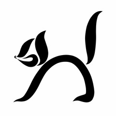 Abstract image of a cat