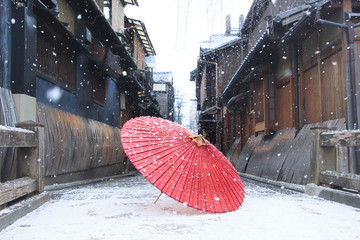 雪景色～和傘～