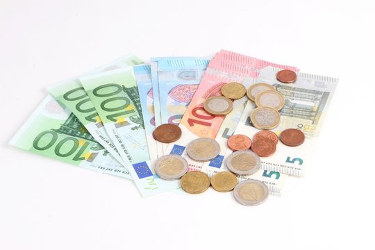 verschiedene Euros im Studio