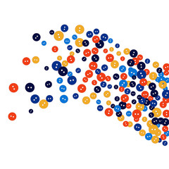 Vector Confetti Background Pattern. Element of design. Colored buttons on a white background
