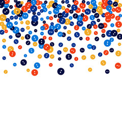 Vector Confetti Background Pattern. Element of design. Colored buttons on a white background
