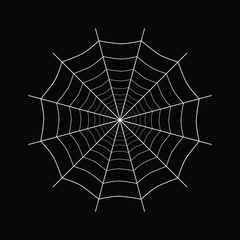 Simple spiderweb on black