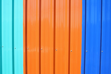 Colorful zinc wall background