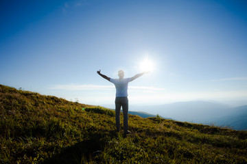 The man enjoying freedom