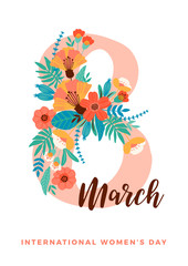 International Women s Day. Vector template.
