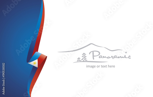 Philippines Abstract Flag Brochure Cover Poster Wall Mural