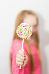 girl with lollipop