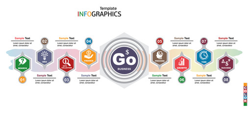 Fototapeta na wymiar infographics business template elements