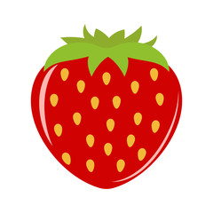 Strawberries on a white background. Vector illustration.