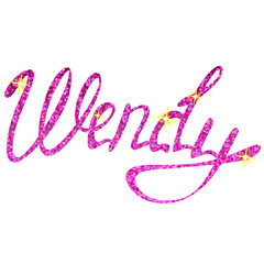 Wendy name lettering tinsels